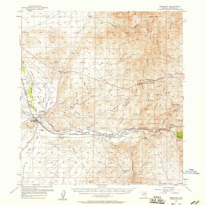 YellowMaps Beowawe NV topo map, 1:62500 Scale, 15 X 15 Minute, Historical, 1957, Updated 1958, 20.8 x 16.9 in - Polypropylene