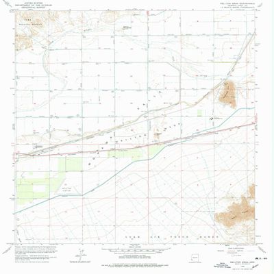 Wellton Mesa AZ topo map, 1:24000 Scale, 7.5 X 7.5 Minute, Historical, 1965, Updated 1978, 26.7 x 22 in - Tyvek