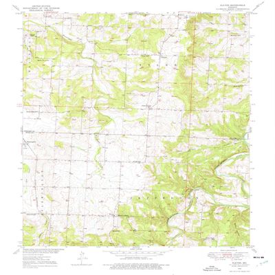 YellowMaps Elkton MO topo map, 1:24000 Scale, 7.5 X 7.5 Minute, Historical, 1949, Updated 1977, 26.9 x 21.9 in - Polypropylene