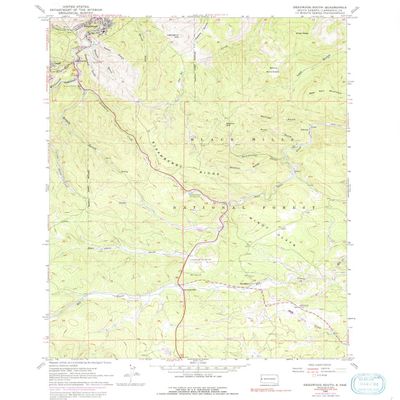 YellowMaps Deadwood South SD topo map, 1:24000 Scale, 7.5 X 7.5 Minute, Historical, 1961, Updated 1991, 26.8 x 22 in - Polypropylene