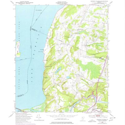 YellowMaps Georgia Plains VT topo map, 1:24000 Scale, 7.5 X 7.5 Minute, Historical, 1948, Updated 1977, 26.6 x 22 in - Tyvek