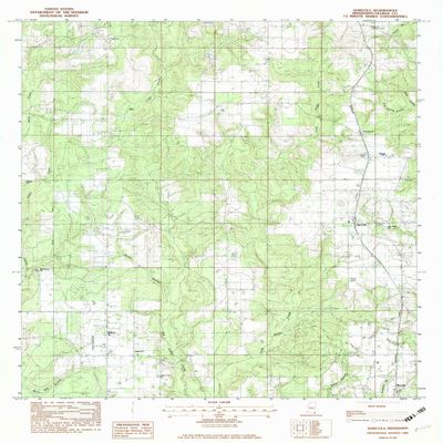 YellowMaps Agricola MS topo map, 1:24000 Scale, 7.5 X 7.5 Minute, Historical, 1982, Updated 1982, 26.8 x 22 in - Polypropylene