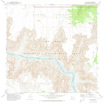 YellowMaps Bat Cave AZ topo map, 1:24000 Scale, 7.5 X 7.5 Minute, Historical, 1971, Updated 1973, 27 x 21.4 in - Polypropylene