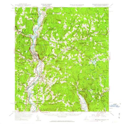 Bellows Falls NH topo map, 1:62500 Scale, 15 X 15 Minute, Historical, 1957, Updated 1963, 20.8 x 17 in - Tyvek