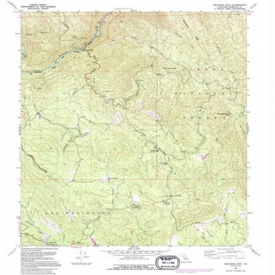 YellowMaps Feliciana MTN CA topo map, 1:24000 Scale, 7.5 X 7.5 Minute, Historical, 1992, Updated 1995, 26.8 x 22.1 in - Polypropylene