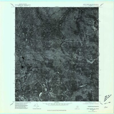 YellowMaps Howe Brook SE ME topo map, 1:24000 Scale, 7.5 X 7.5 Minute, Historical, 1975, Updated 1981, 27.6 x 21.6 in - Polypropylene