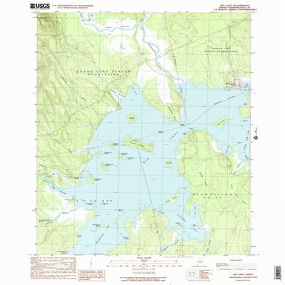 YellowMaps Big Lake ME topo map, 1:24000 Scale, 7.5 X 7.5 Minute, Historical, 1990, Updated 1990, 26.9 x 21.5 in - Polypropylene