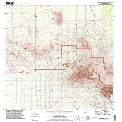 Silver Bell West AZ topo map, 1:24000 Scale, 7.5 X 7.5 Minute, Historical, 1996, Updated 2003, 26.9 x 22 in - Polypropylene