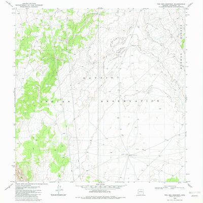 YellowMaps Toh Bih Nosteny AZ topo map, 1:24000 Scale, 7.5 X 7.5 Minute, Historical, 1982, Updated 1982, 26.8 x 22 in - Polypropylene