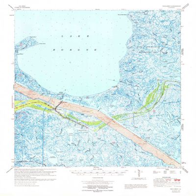 Yscloskey LA topo map, 1:62500 Scale, 15 X 15 Minute, Historical, 1969, 21.9 x 18 in - Polypropylene