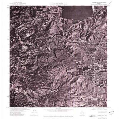 YellowMaps Carson City NV topo map, 1:24000 Scale, 7.5 X 7.5 Minute, Historical, 1974, Updated 1977, 26.7 x 21.7 in - Tyvek