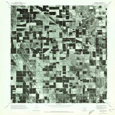 YellowMaps Coolidge AZ topo map, 1:24000 Scale, 7.5 X 7.5 Minute, Historical, 1971, Updated 1972, 26.8 x 23 in - Polypropylene