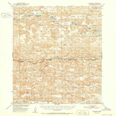 YellowMaps Doughboy NE topo map, 1:62500 Scale, 15 X 15 Minute, Historical, 1952, 20.8 x 16.9 in - Polypropylene