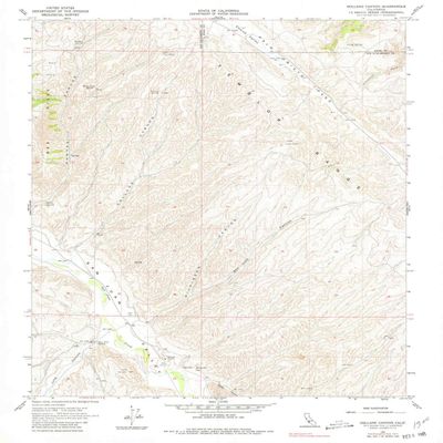 YellowMaps Holland Canyon CA topo map, 1:24000 Scale, 7.5 X 7.5 Minute, Historical, 1961, Updated 1980, 26.8 x 22 in - Polypropylene