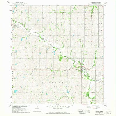 YellowMaps Dunbar NE topo map, 1:24000 Scale, 7.5 X 7.5 Minute, Historical, 1966, 26.9 x 22 in - Polypropylene