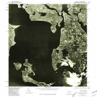 YellowMaps Bristol RI topo map, 1:25000 Scale, 7.5 X 7.5 Minute, Historical, 1975, Updated 1981, 25.7 x 20.3 in - Polypropylene