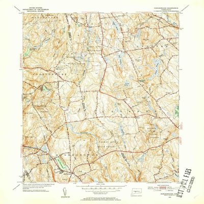 YellowMaps Marlborough CT topo map, 1:31680 Scale, 7.5 X 7.5 Minute, Historical, 1953, Updated 1954, 20.9 x 16.9 in - Polypropylene