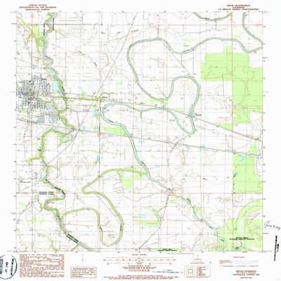 YellowMaps Delhi LA topo map, 1:24000 Scale, 7.5 X 7.5 Minute, Historical, 1986, Updated 1987, 26.8 x 22 in - Polypropylene