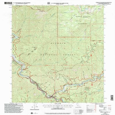 YellowMaps Forks of Salmon CA topo map, 1:24000 Scale, 7.5 X 7.5 Minute, Historical, 2001, Updated 2004, 26.8 x 21.4 in - Polypropylene