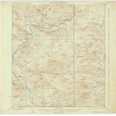 YellowMaps Allagash Falls ME topo map, 1:62500 Scale, 15 X 15 Minute, Historical, 1935, 19.9 x 15 in - Polypropylene