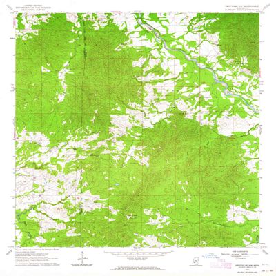 YellowMaps Dentville NW MS topo map, 1:24000 Scale, 7.5 X 7.5 Minute, Historical, 1963, Updated 1964, 26.8 x 22 in - Polypropylene