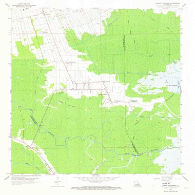 YellowMaps Lower Vacherie LA topo map, 1:24000 Scale, 7.5 X 7.5 Minute, Historical, 1962, Updated 1973, 26.9 x 22.9 in - Polypropylene