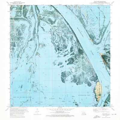 YellowMaps Pilottown LA topo map, 1:24000 Scale, 7.5 X 7.5 Minute, Historical, 1971, Updated 1974, 26.9 x 23.9 in - Polypropylene