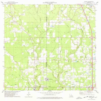 YellowMaps Albany LA topo map, 1:24000 Scale, 7.5 X 7.5 Minute, Historical, 1974, Updated 1978, 26.8 x 21.9 in - Polypropylene