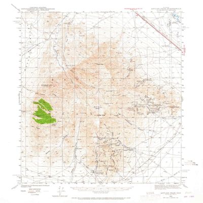 YellowMaps Antler Peak NV topo map, 1:62500 Scale, 15 X 15 Minute, Historical, 1940, Updated 1965, 20.9 x 16.9 in - Tyvek