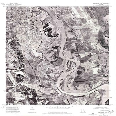 YellowMaps Shreveport East LA topo map, 1:24000 Scale, 7.5 X 7.5 Minute, Historical, 1975, Updated 1976, 26.9 x 21.6 in - Polypropylene