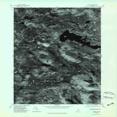 YellowMaps Holeb ME topo map, 1:24000 Scale, 7.5 X 7.5 Minute, Historical, 1977, Updated 1983, 27.6 x 21.5 in - Polypropylene