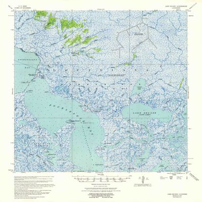 YellowMaps Lake Decade LA topo map, 1:62500 Scale, 15 X 15 Minute, Historical, 1957, Updated 1957, 21.9 x 17.9 in - Polypropylene