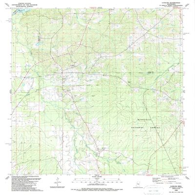 Ludlow MS topo map, 1:24000 Scale, 7.5 X 7.5 Minute, Historical, 1989, Updated 1989, 26.8 x 22 in - Tyvek