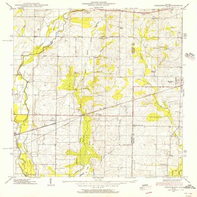 YellowMaps Greenbrier AL topo map, 1:24000 Scale, 7.5 X 7.5 Minute, Historical, 1938, Updated 1956, 26.7 x 21.9 in - Tyvek