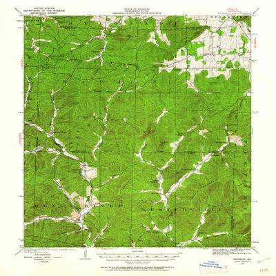 YellowMaps Edgehill MO topo map, 1:62500 Scale, 15 X 15 Minute, Historical, 1924, Updated 1962, 20.8 x 16.9 in - Tyvek