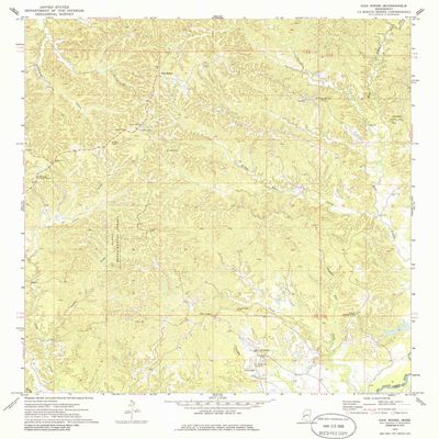 YellowMaps Oak Ridge MS topo map, 1:24000 Scale, 7.5 X 7.5 Minute, Historical, 1972, Updated 1986, 26.7 x 22 in - Polypropylene
