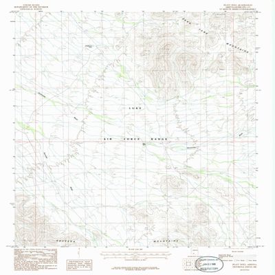 Platt Well AZ topo map, 1:24000 Scale, 7.5 X 7.5 Minute, Historical, 1986, Updated 1986, 26.7 x 22 in - Polypropylene