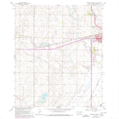 YellowMaps Aberdeen West SD topo map, 1:24000 Scale, 7.5 X 7.5 Minute, Historical, 1960, Updated 1978, 27 x 22 in - Tyvek