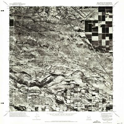 YellowMaps Gila Butte NW AZ topo map, 1:24000 Scale, 7.5 X 7.5 Minute, Historical, 1971, Updated 1972, 26.9 x 23 in - Polypropylene