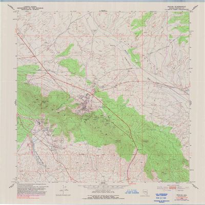 YellowMaps Pioche NV topo map, 1:24000 Scale, 7.5 X 7.5 Minute, Historical, 1953, Updated 1993, 27.4 x 21.5 in - Tyvek