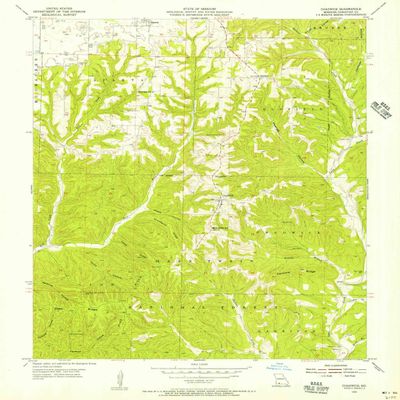 YellowMaps Chadwick MO topo map, 1:24000 Scale, 7.5 X 7.5 Minute, Historical, 1955, Updated 1956, 26.8 x 22 in - Tyvek