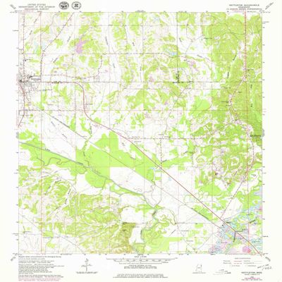 YellowMaps Nettleton MS topo map, 1:24000 Scale, 7.5 X 7.5 Minute, Historical, 1966, Updated 1979, 26.6 x 22 in - Tyvek