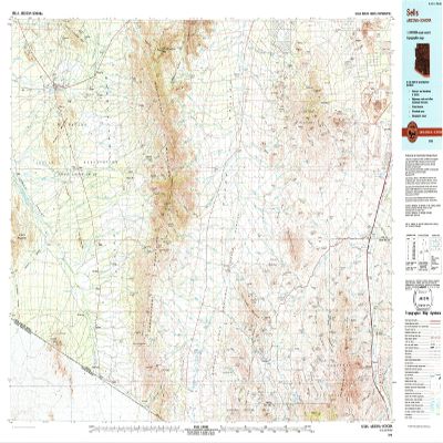 Sells AZ topo map, 1:100000 Scale, 30 X 60 Minute, Historical, 1994, Updated 1994, 24.1 x 43.5 in - Polypropylene