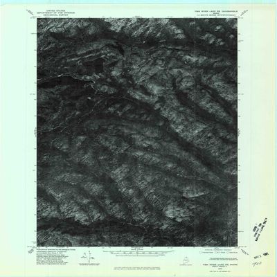 YellowMaps Fish River Lake NE ME topo map, 1:24000 Scale, 7.5 X 7.5 Minute, Historical, 1975, Updated 1981, 27.6 x 21.5 in - Polypropylene