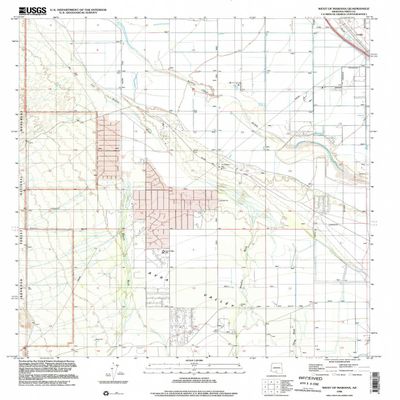 West of Marana AZ topo map, 1:24000 Scale, 7.5 X 7.5 Minute, Historical, 1996, Updated 2002, 26.9 x 22 in - Polypropylene
