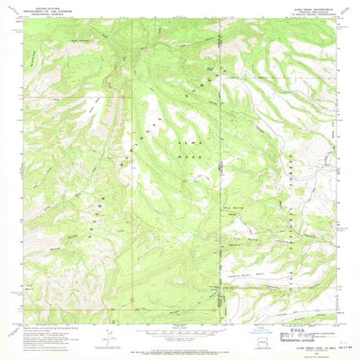 YellowMaps Alma Mesa AZ topo map, 1:24000 Scale, 7.5 X 7.5 Minute, Historical, 1967, Updated 1970, 26.8 x 22 in - Tyvek