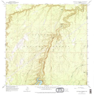 YellowMaps Chevelon Crossing AZ topo map, 1:24000 Scale, 7.5 X 7.5 Minute, Historical, 1965, Updated 1979, 26.8 x 22 in - Polypropylene