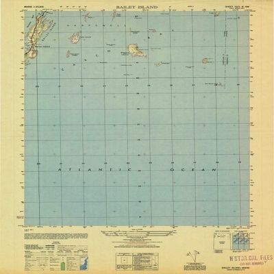 YellowMaps Bailey Island ME topo map, 1:25000 Scale, 7.5 X 7.5 Minute, Historical, 1950, Updated 1950, 27.9 x 19.3 in - Polypropylene