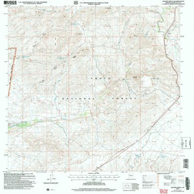 YellowMaps Adams Mesa AZ topo map, 1:24000 Scale, 7.5 X 7.5 Minute, Historical, 2004, Updated 2007, 26.7 x 21.5 in - Polypropylene