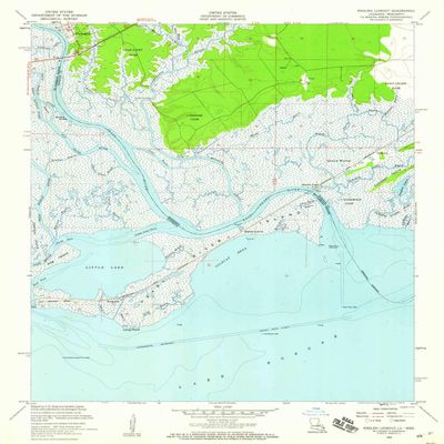 YellowMaps English Lookout LA topo map, 1:24000 Scale, 7.5 X 7.5 Minute, Historical, 1956, Updated 1960, 26.7 x 22.9 in - Polypropylene
